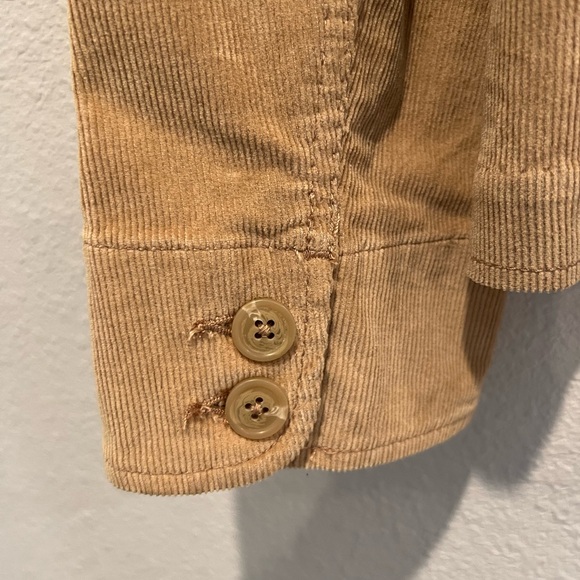 Y2K Camel Corduroy Jacket 2 Button Blazer Front Pockets Light Brown Size XL NWT - Picture 7 of 10